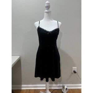 black velour lace dress